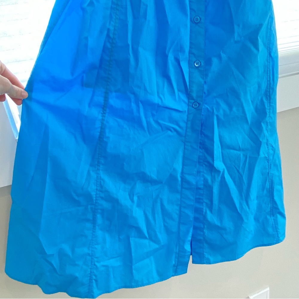 Nicholas Tatianna Tie Strap Cotton Midi Dress In Swim - Blue US 6 - Picture 4 of 9